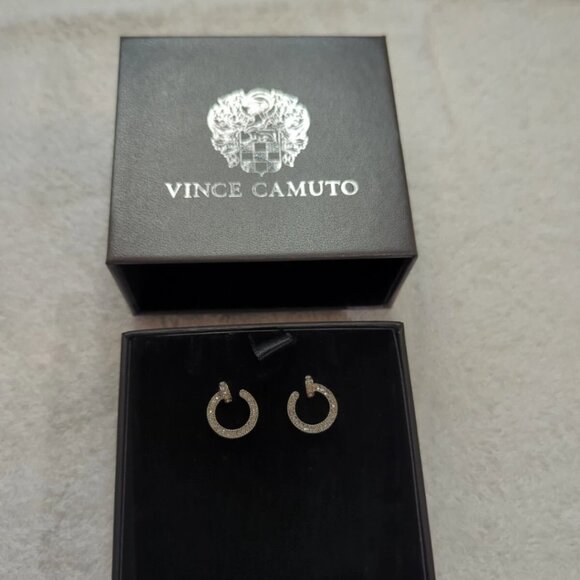 Vince Camuto pieced earrings and matching necklace, new in boxes. Beautiful crys - Picture 3 of 3